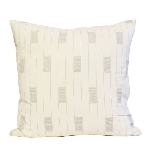 Songbird Stripe in Egret Pillow