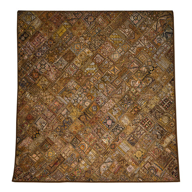 Vintage Indian Metallic Bedcover