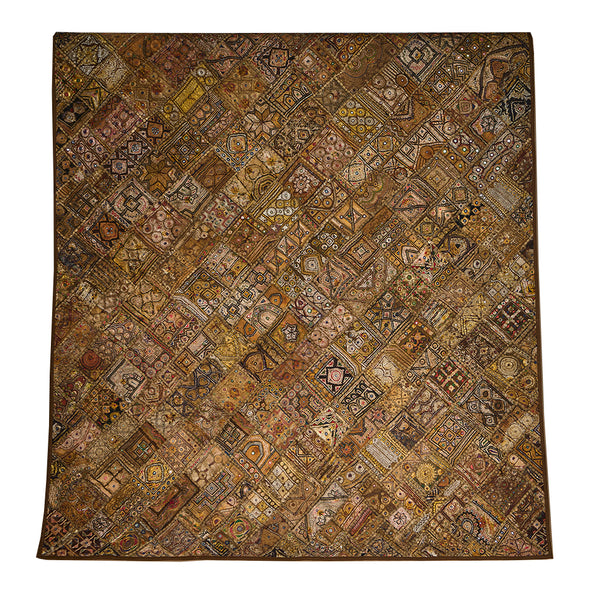 Vintage Indian Metallic Bedcover