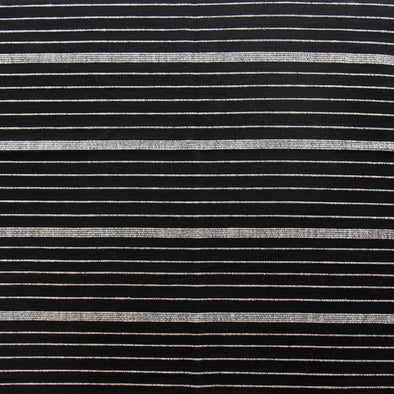 Black and natural horizontal stripe textile by Kufri Life