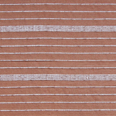 Brick red and natural horizontal stripe pattern by Kufri Life