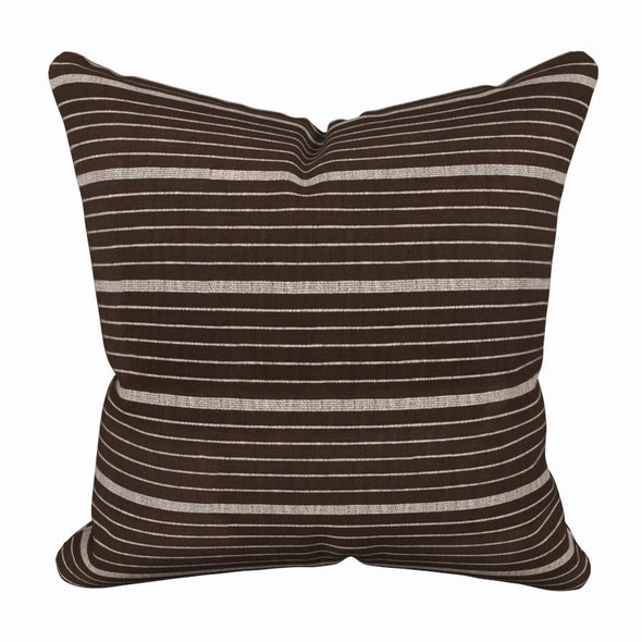 Cusco Stripe in Chocolate Pillow