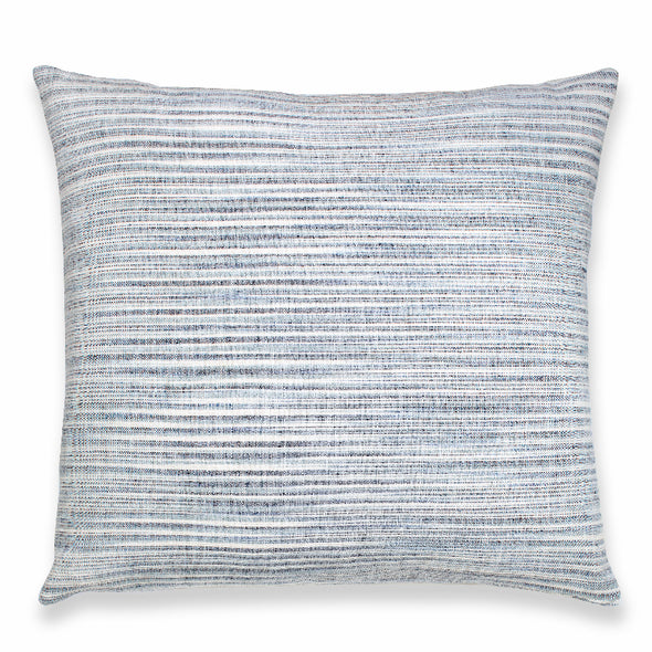 Blue and white horizontal stripe pillow by Kufri Life