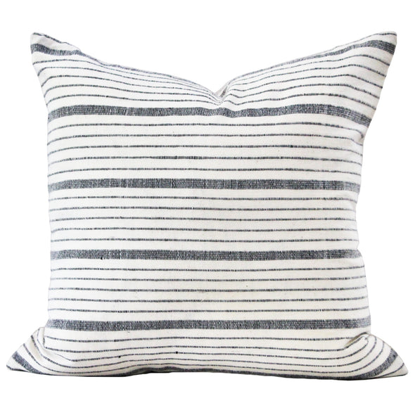 Natural and black pillow in Cusco Stripe by Kufri Life