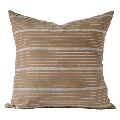 Pillow by Kufri Life using Cusco Stripe textile in Sand